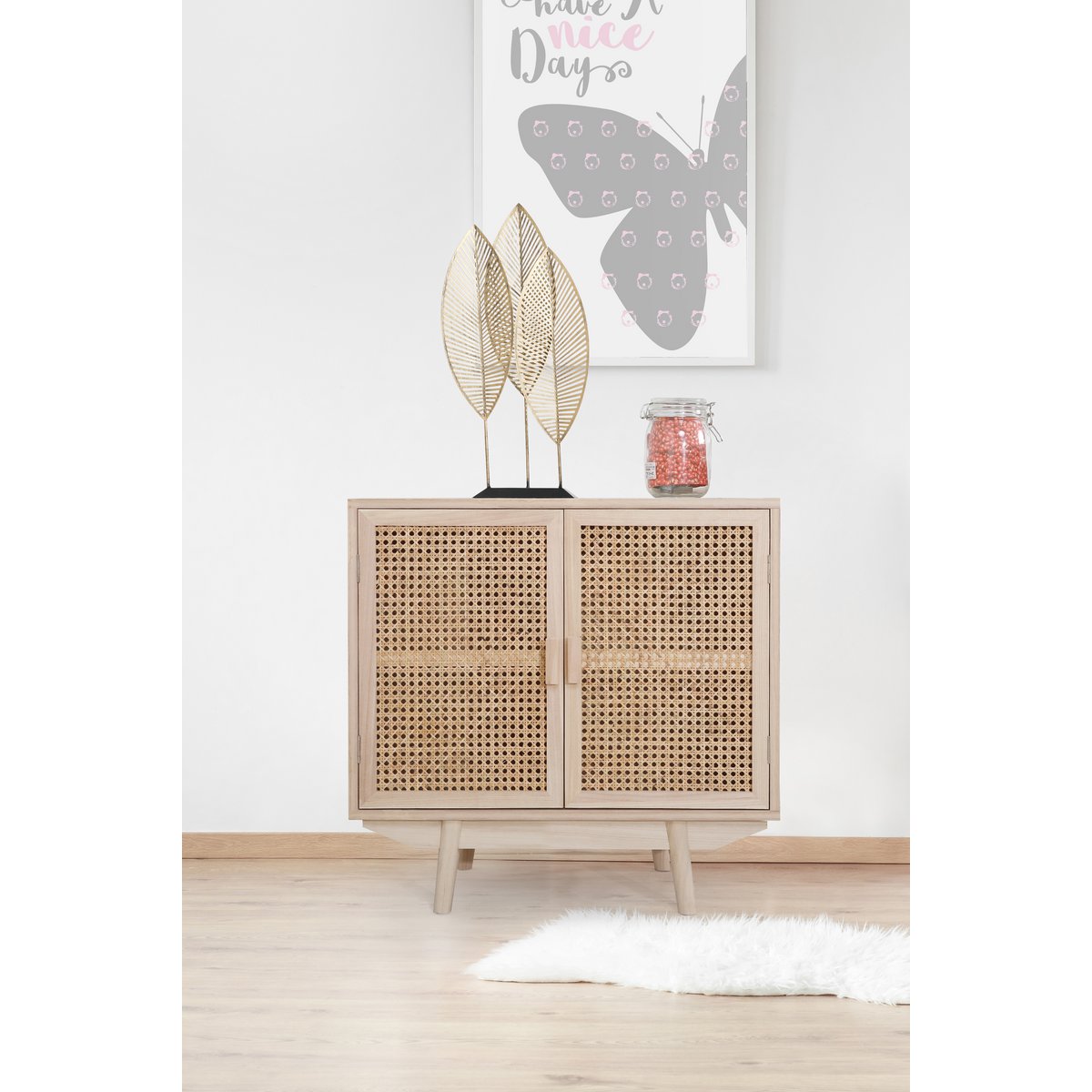 Chest of drawers 67x36 cm rattan weave