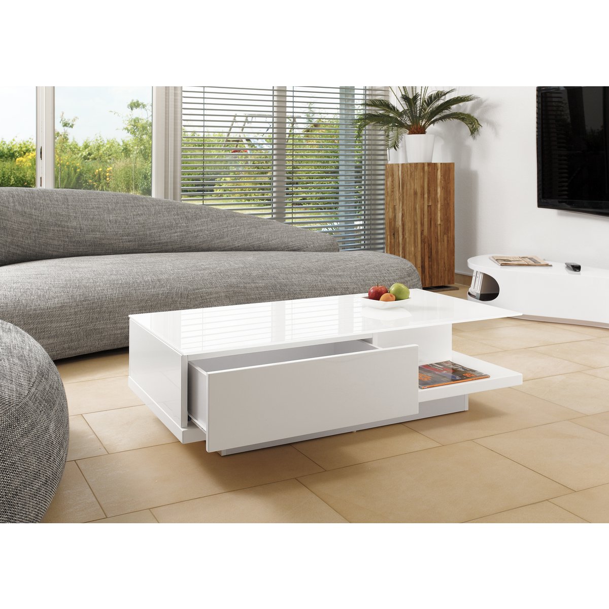 Coffee table 120x60x36 cm white