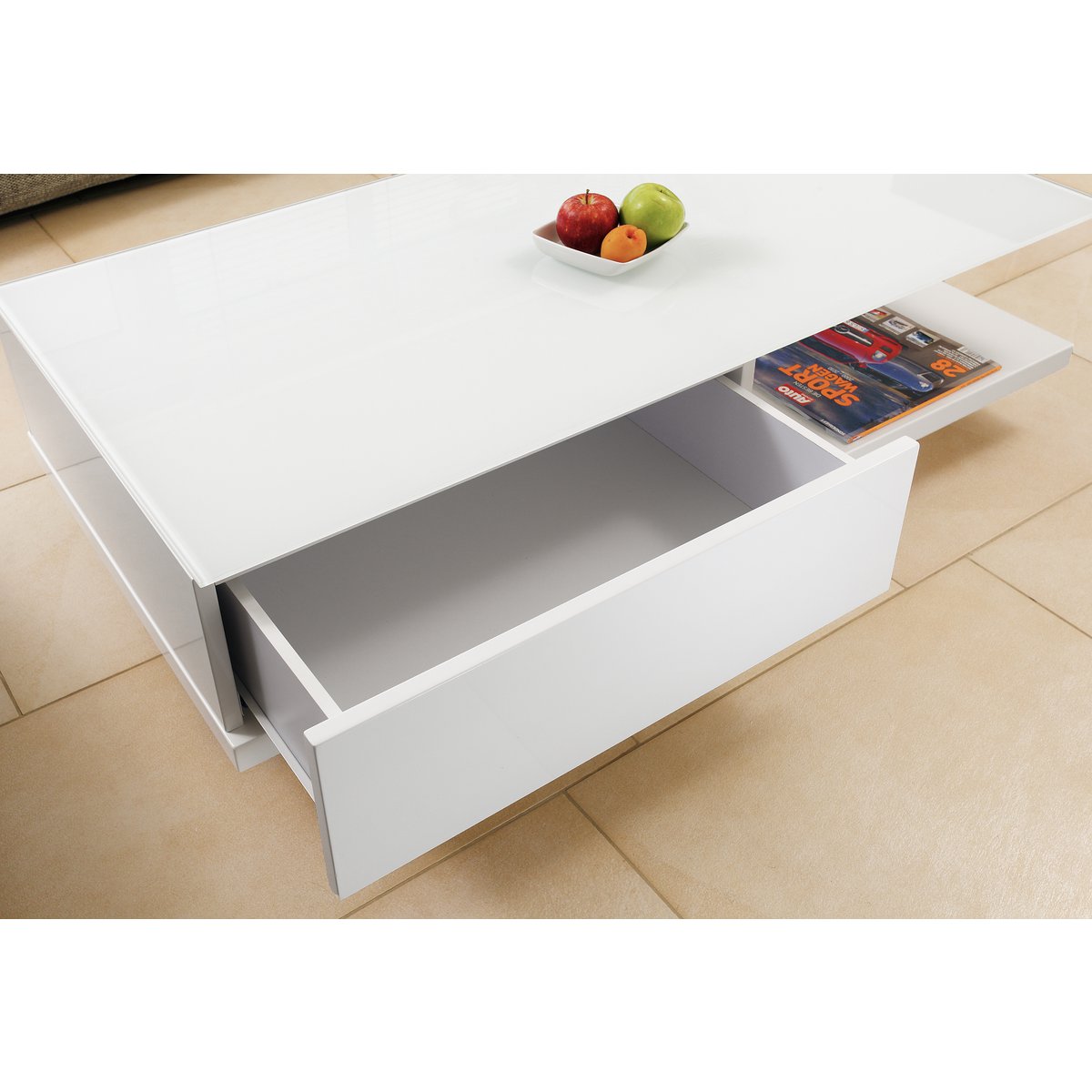 Coffee table 120x60x36 cm white