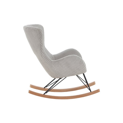 Rocking chair gray with textured fabric