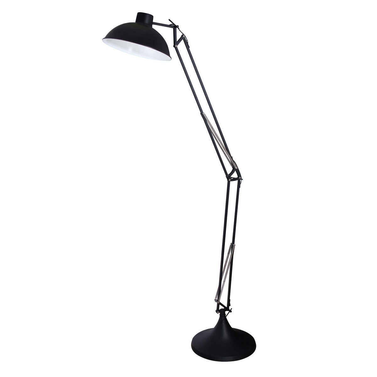 Industrial floor lamp black adjustable