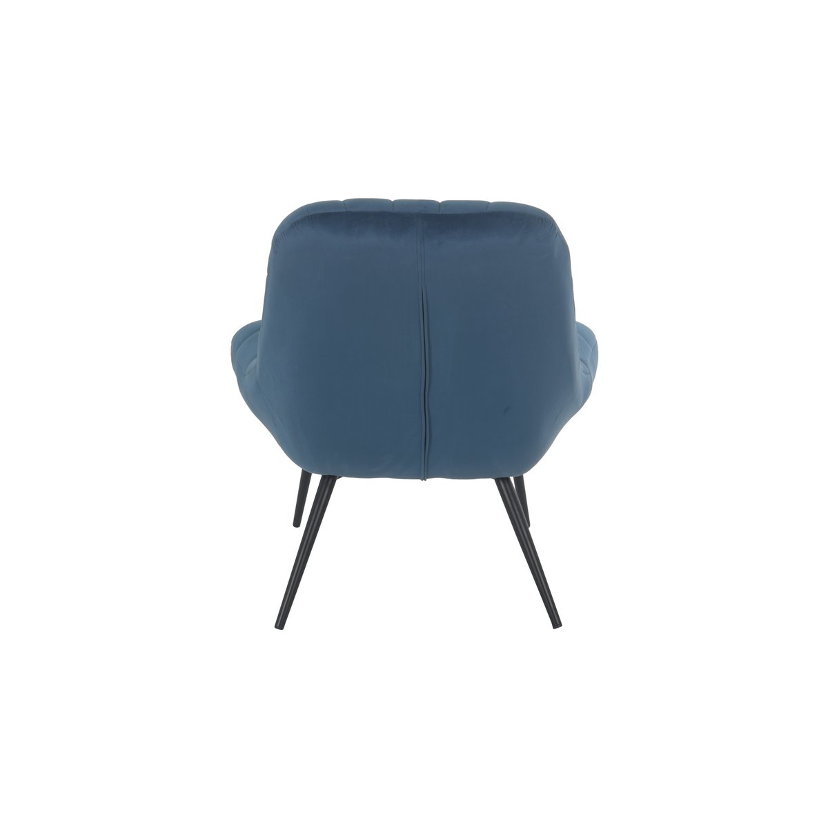 Armchair XXL velvet blue metal black