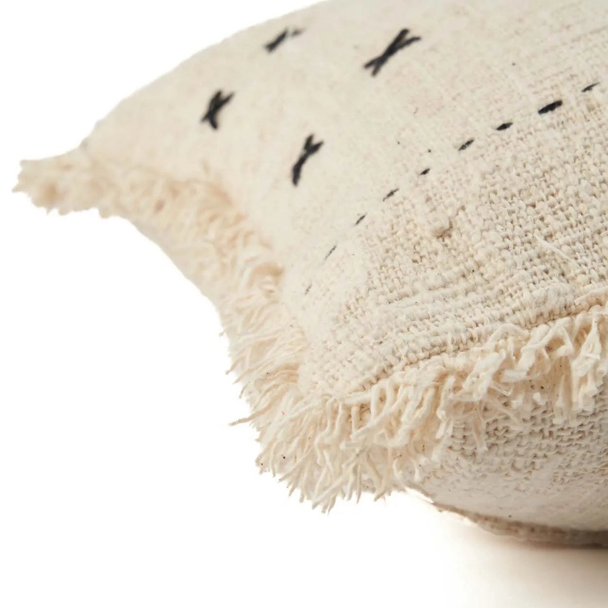 The French Kiss Cushion Cover - Natural Black