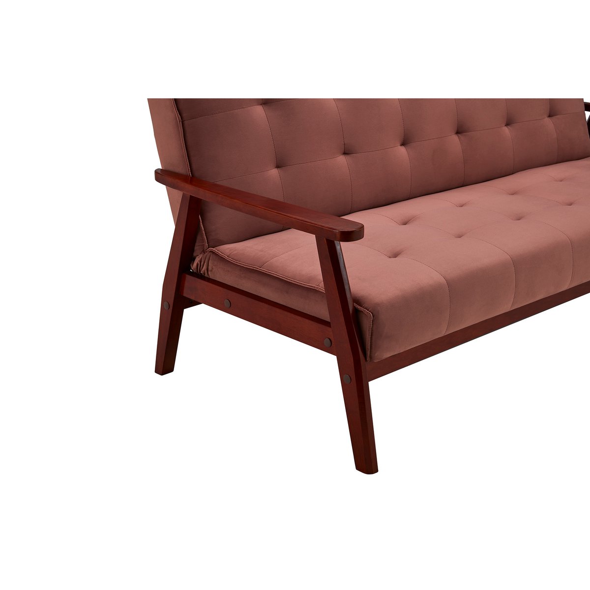 Scandinavian velvet rose sofa bed