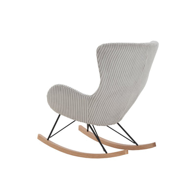 Rocking chair gray with textured fabric