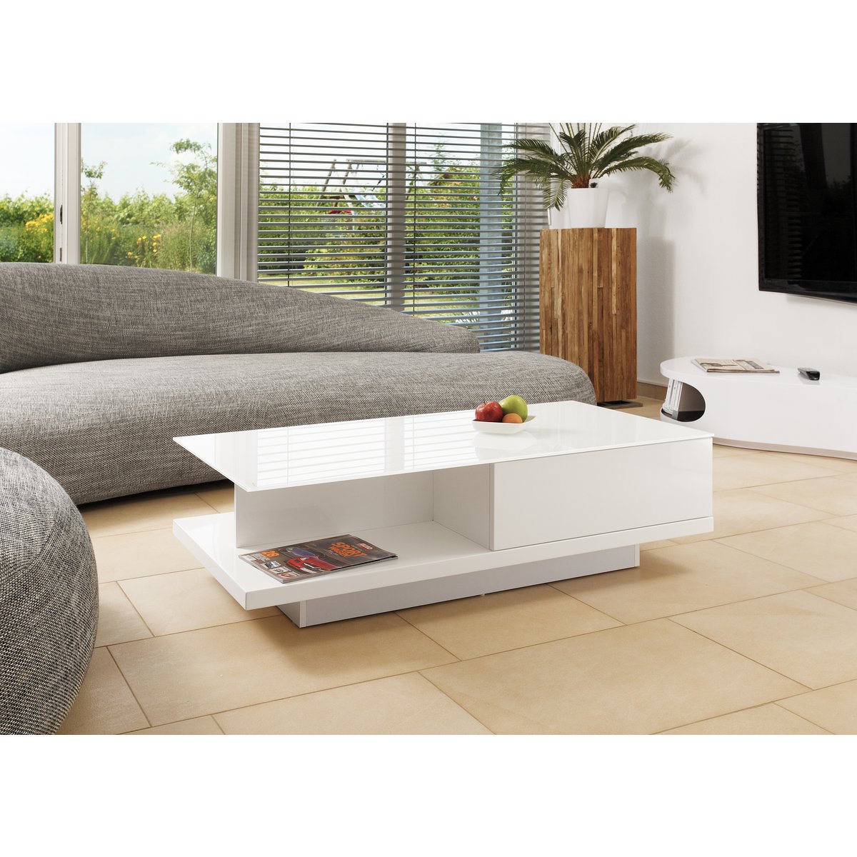 Coffee table 120x60x36 cm white