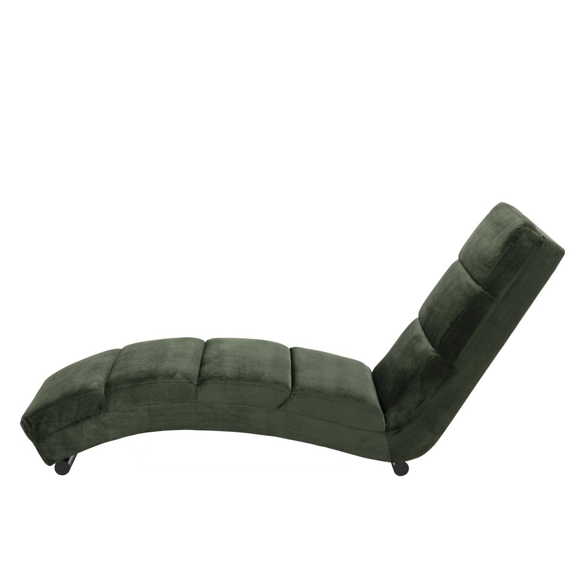 Chaise longue forest green velvet