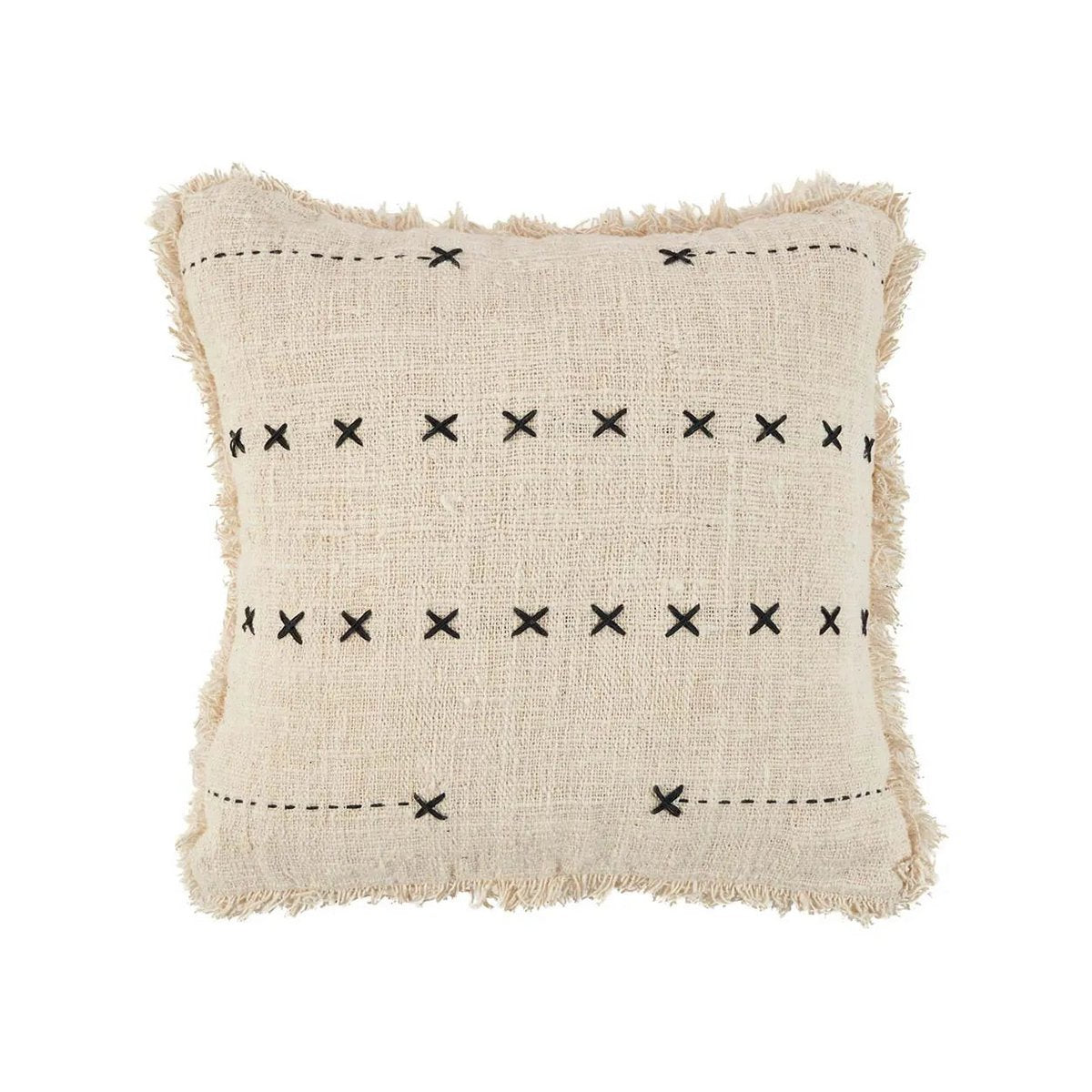 The French Kiss Cushion Cover - Natural Black