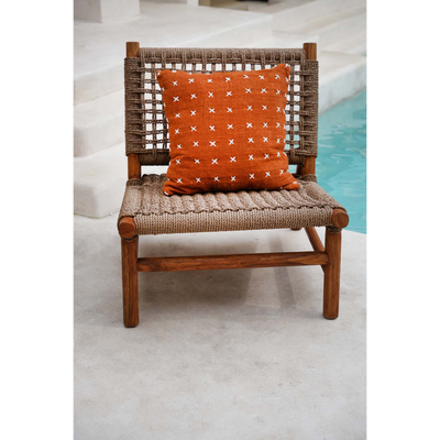 The Zillion Kiss Cushion Cover - Terracotta White