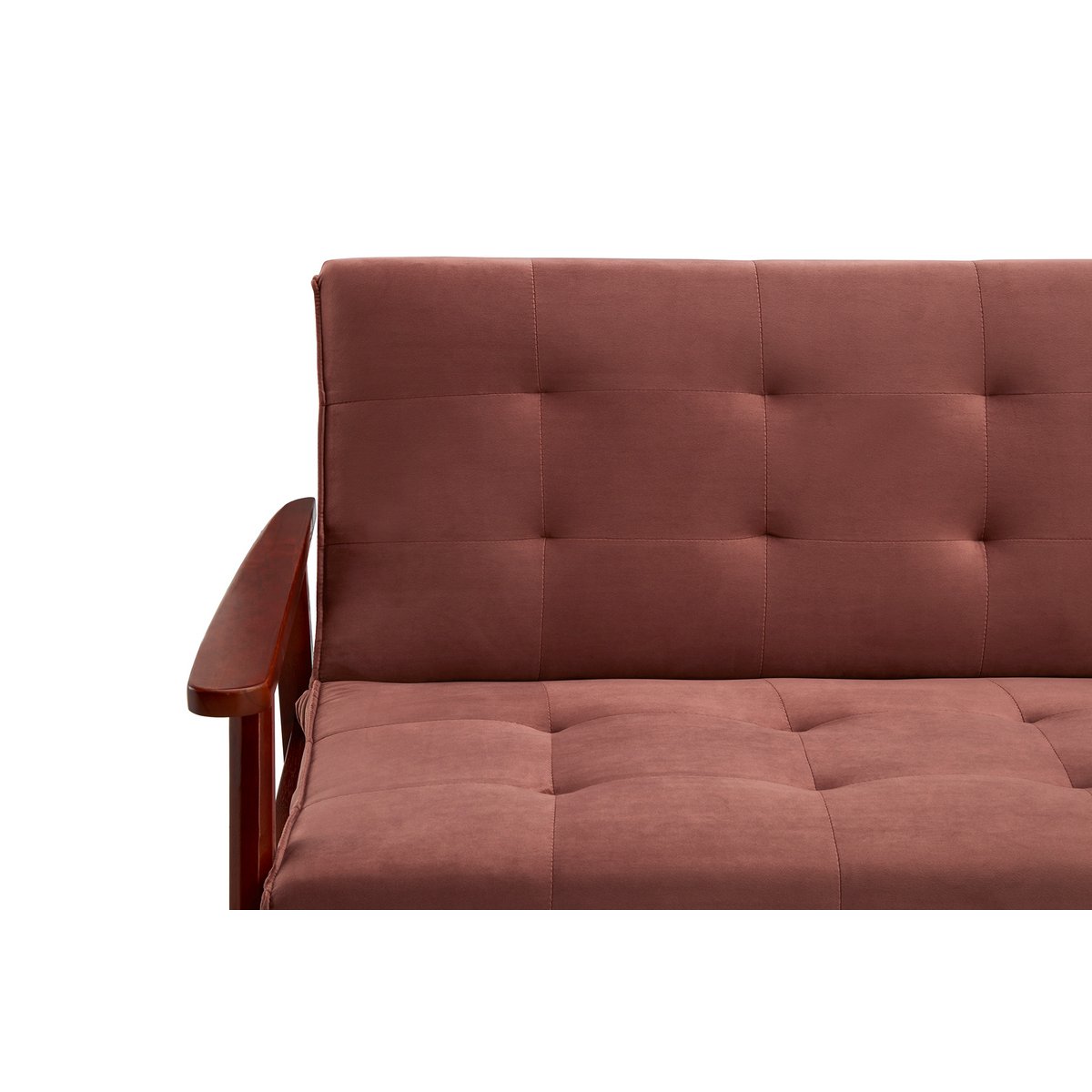 Scandinavian velvet rose sofa bed