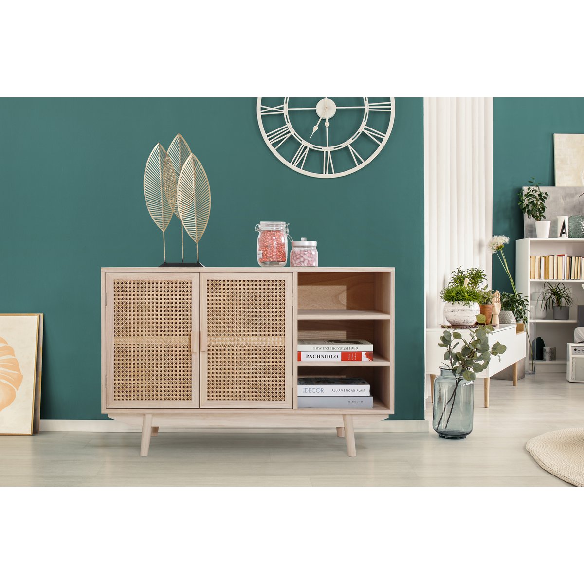 Sideboard 100x36 cm rattan weave