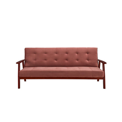 Scandinavian velvet rose sofa bed