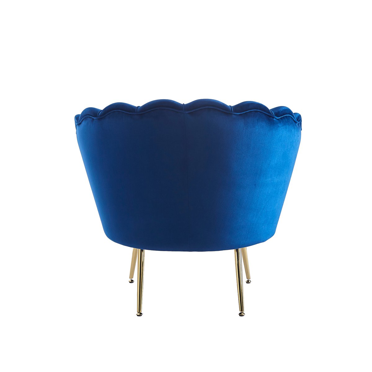 Velvet shell armchair dark blue