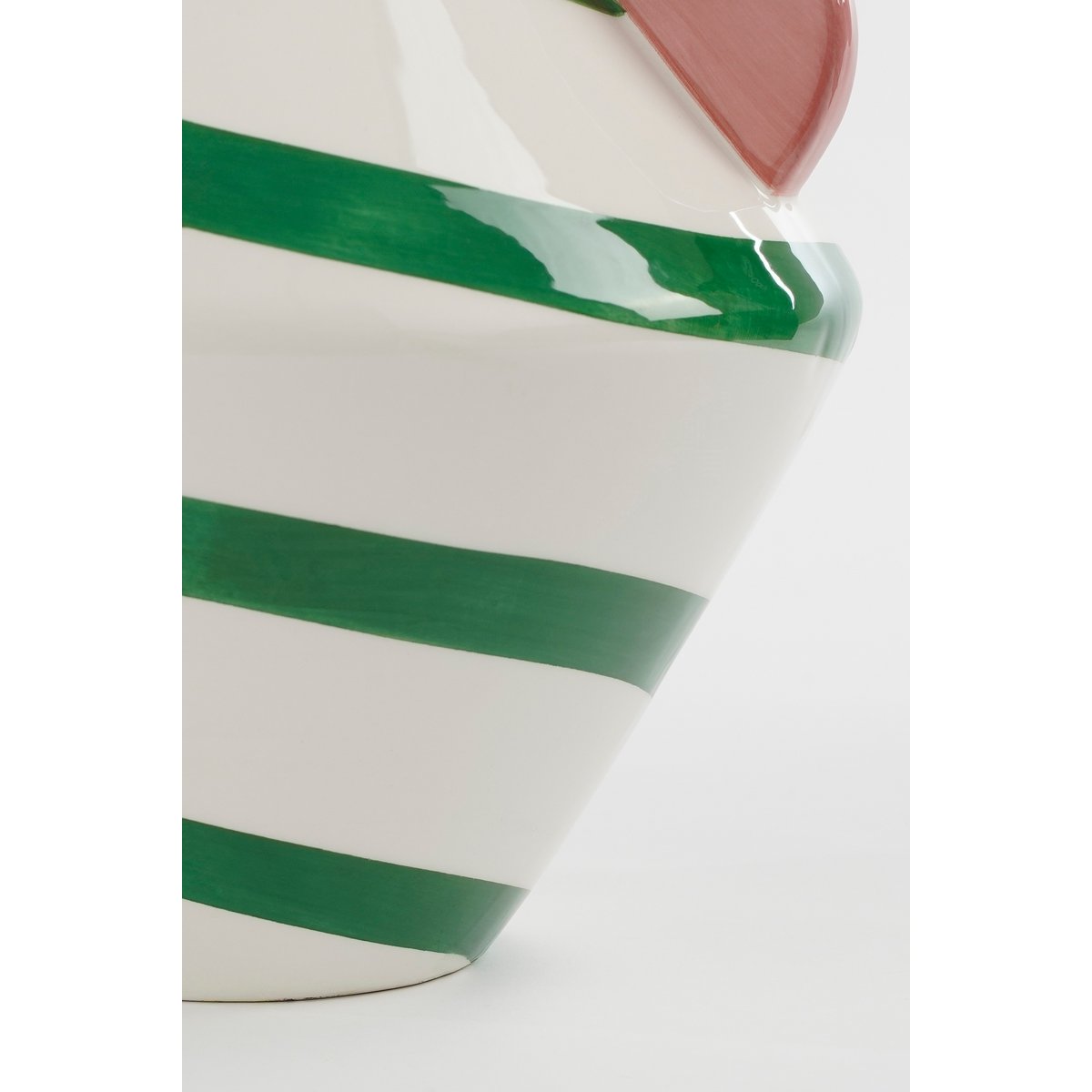 Stratt Vase - H28 x Ø22 cm - Ceramic - Green