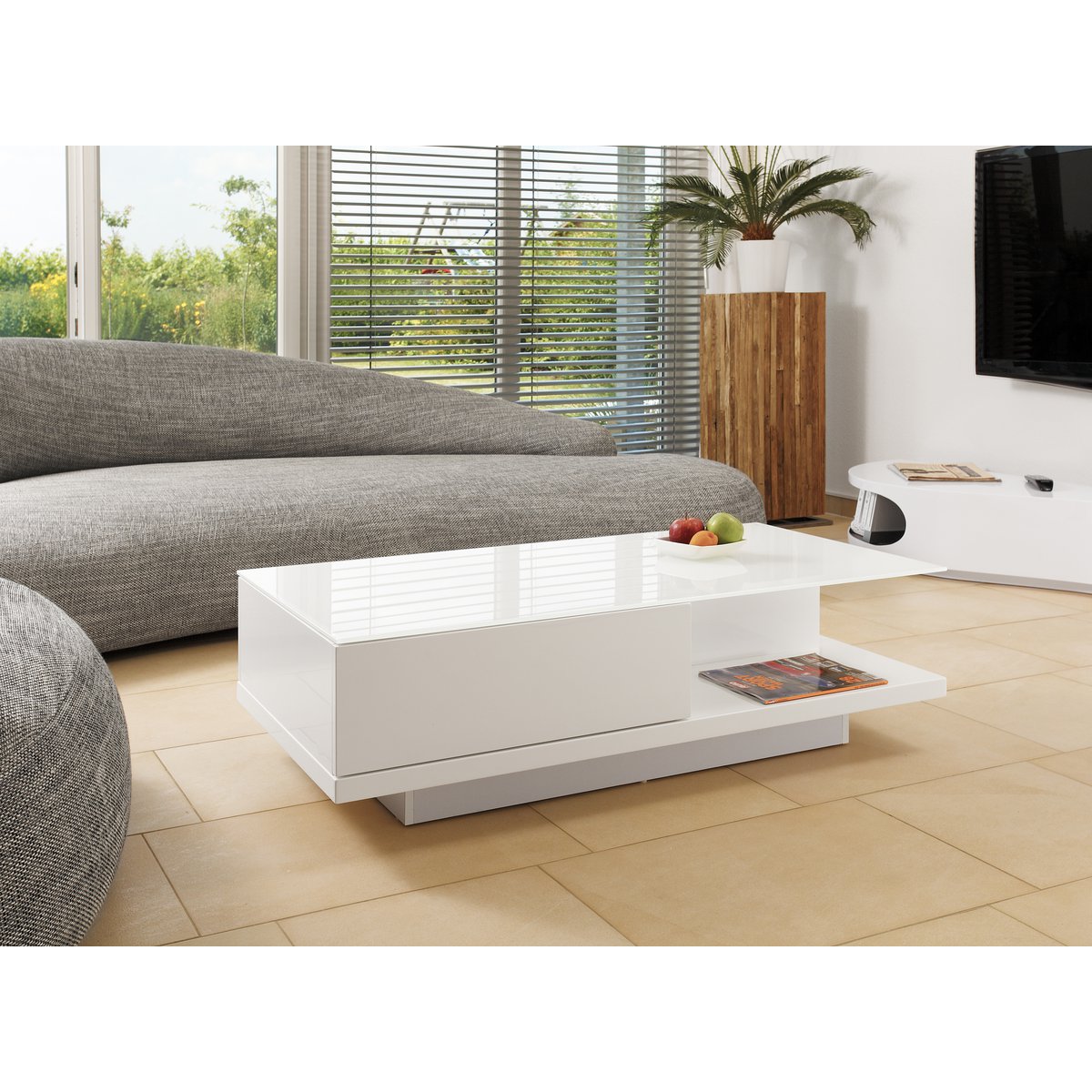 Coffee table 120x60x36 cm white