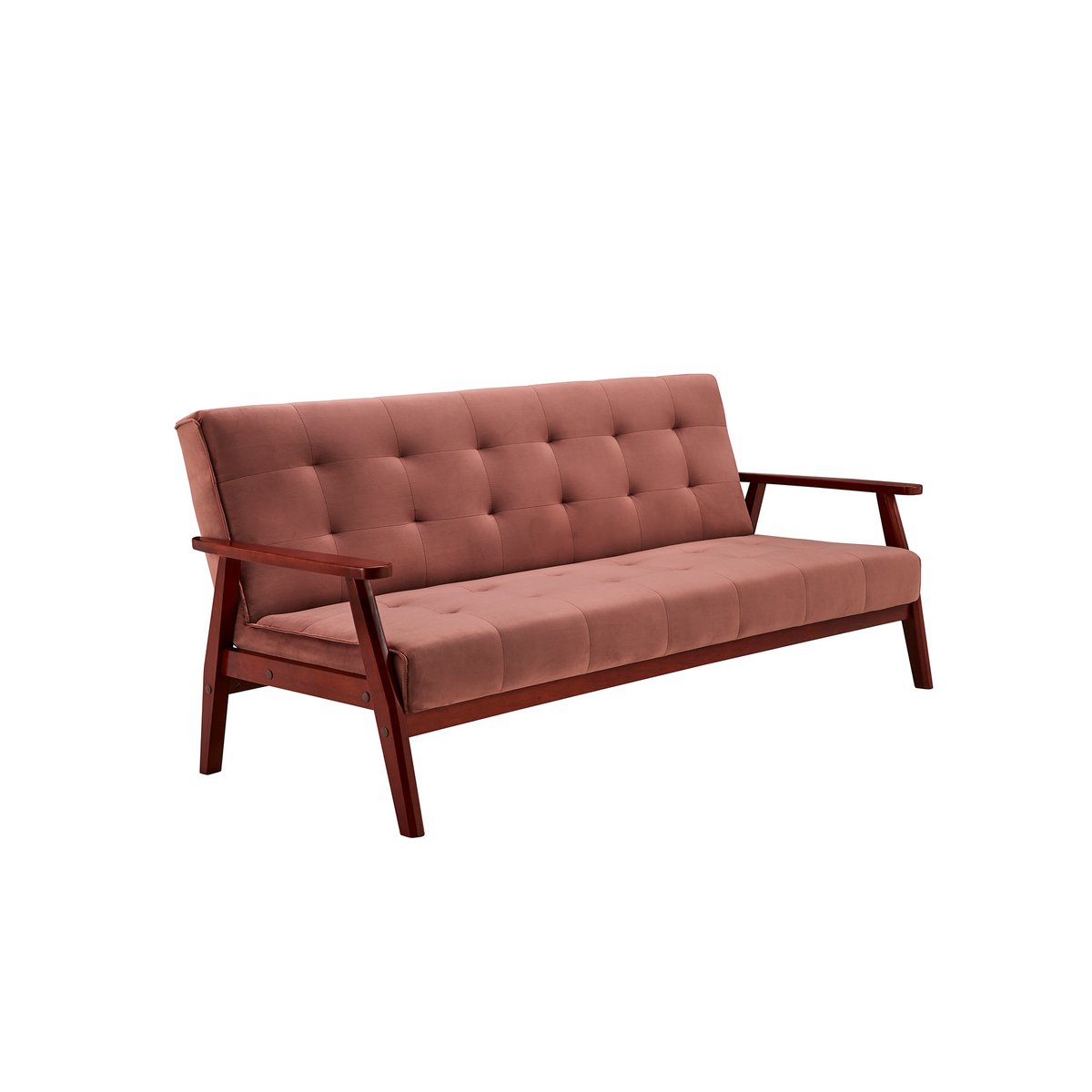 Scandinavian velvet rose sofa bed