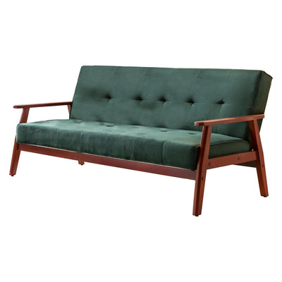 Sofa bed Scandinavian velvet fir green