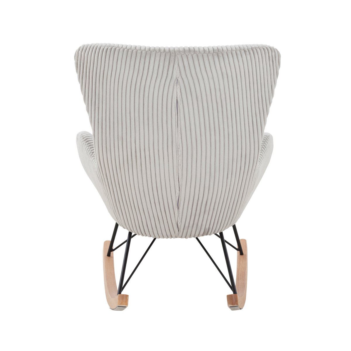 Rocking chair gray with textured fabric