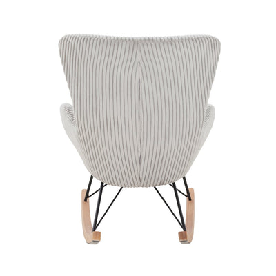 Rocking chair gray with textured fabric