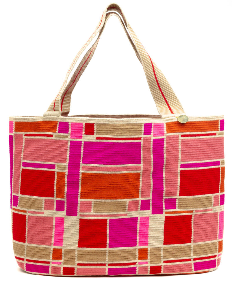 Erie Bag -  Red and Fuchsia