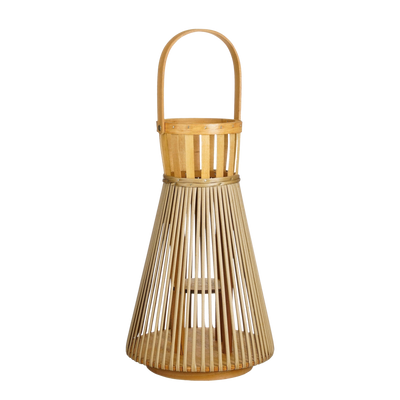 Cosmo Lantern - H45 x Ø15 cm - Recycled polyester - Light brown