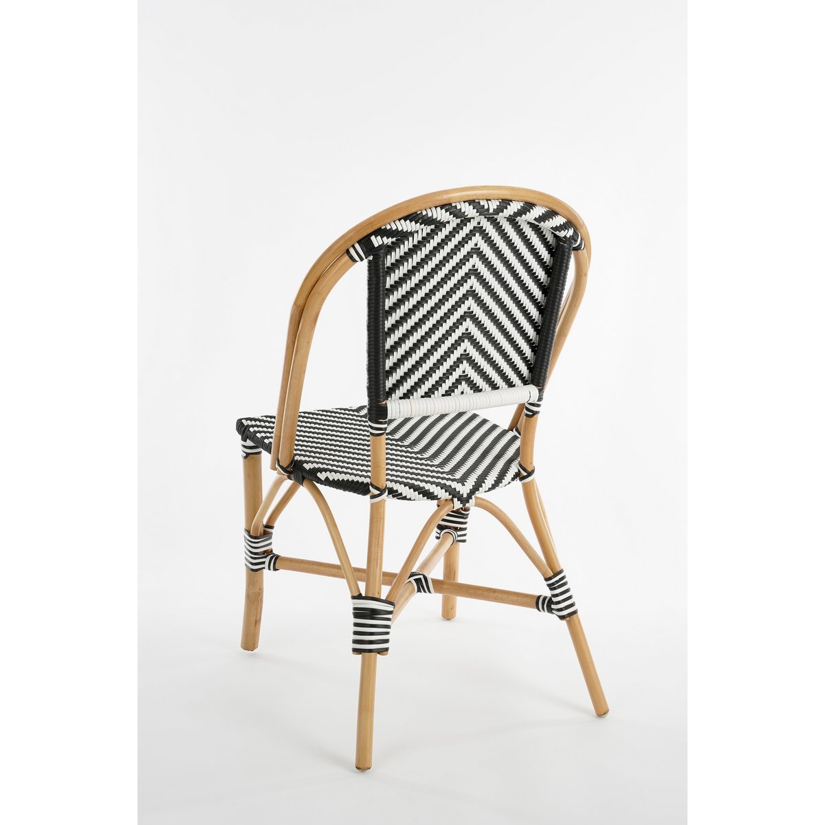 Mandox Bistro chair - L51 x W57 x H90 cm - Rattan - Black, White