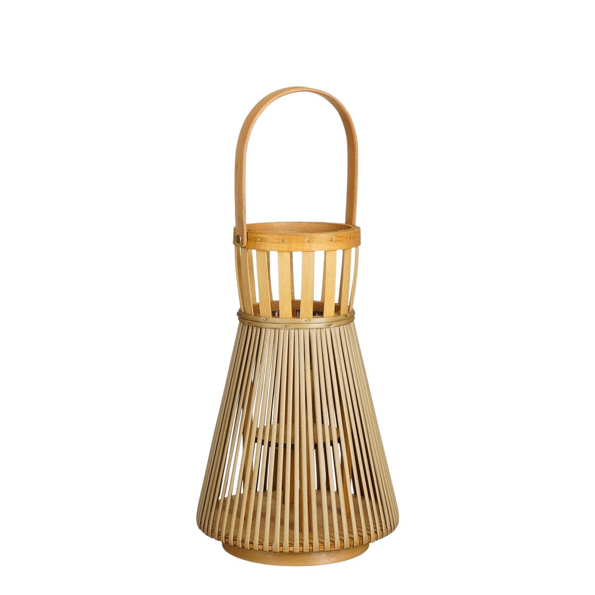 Cosmo Lantern - H38 x Ø15 cm - Recycled polyester - Light brown