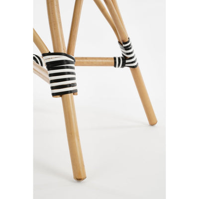 Mandox Bistro chair - L51 x W57 x H90 cm - Rattan - Black, White