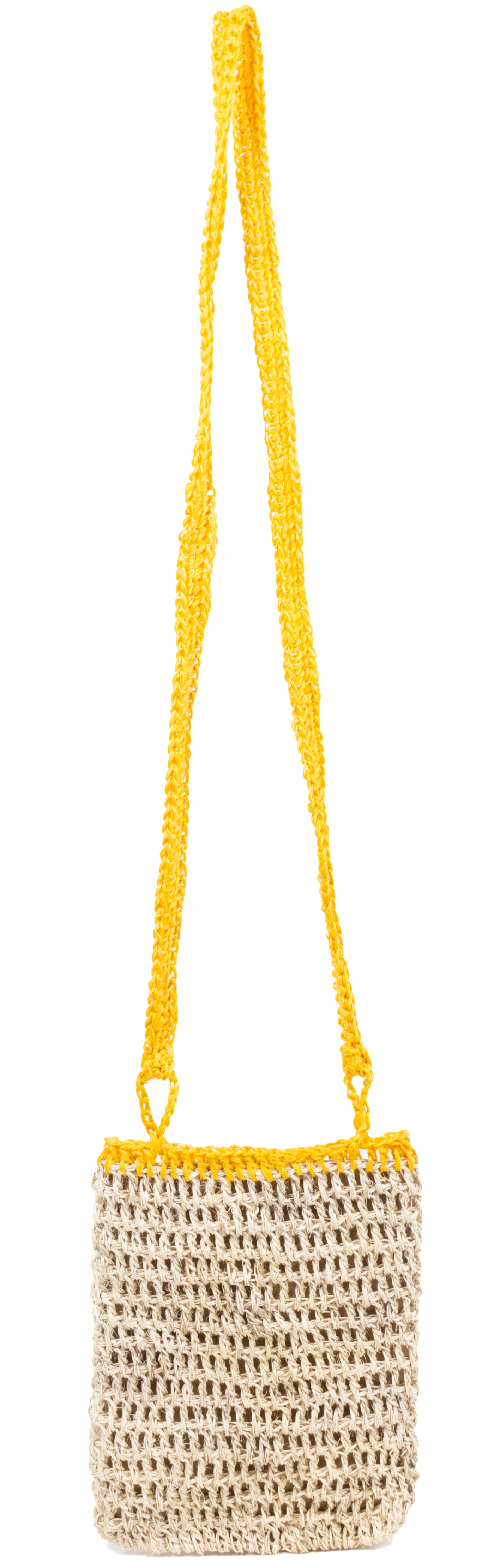 Fique bag rectangular - yellow stripe