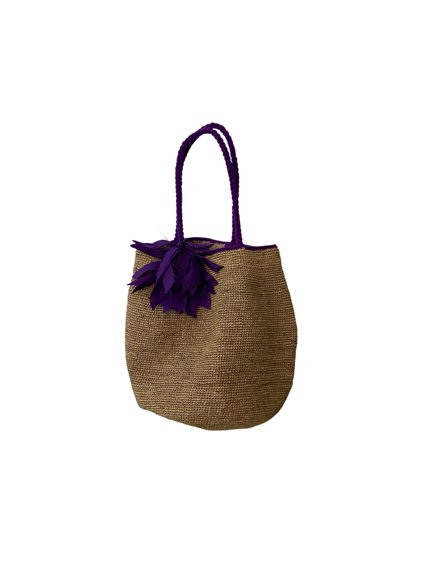 Noro Raphia Bag L (Purple Flower)