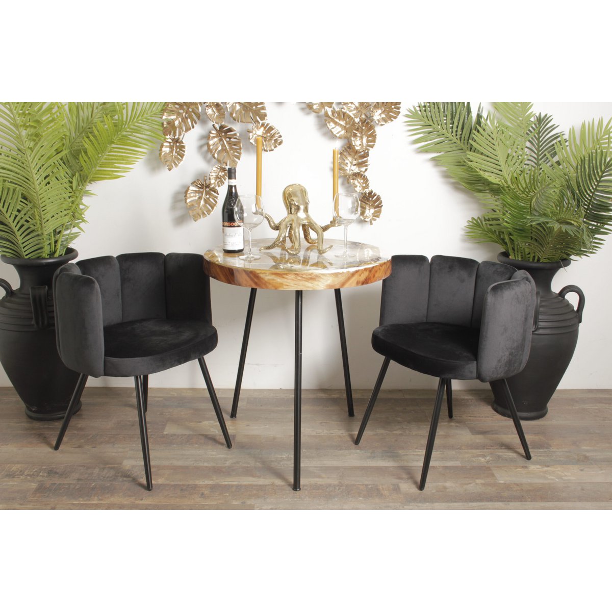 High Five chair black (Set of 2)