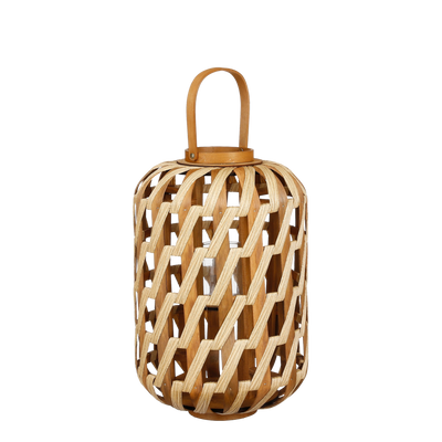 Helios Lantern - H49 x Ø31 cm - Recycled Polyester - Brown