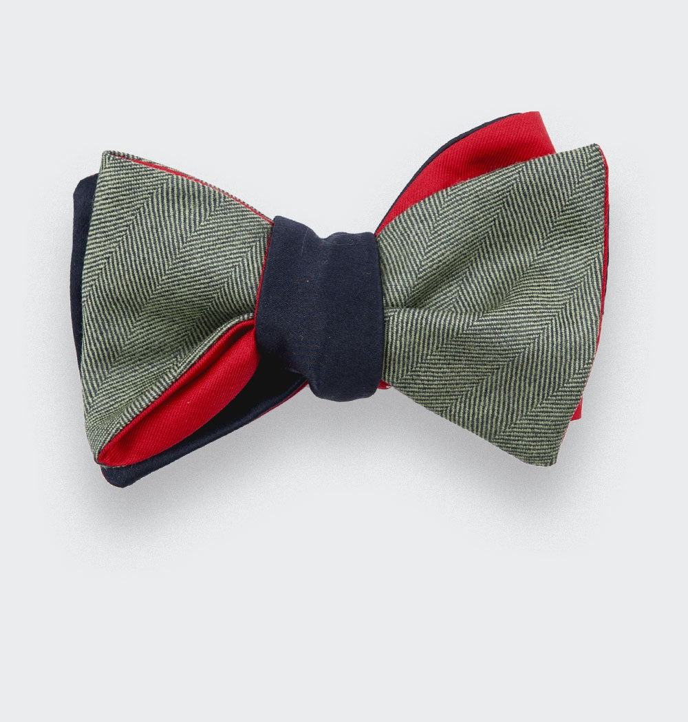 Cinabre - Green and Black Parisian Bow Tie