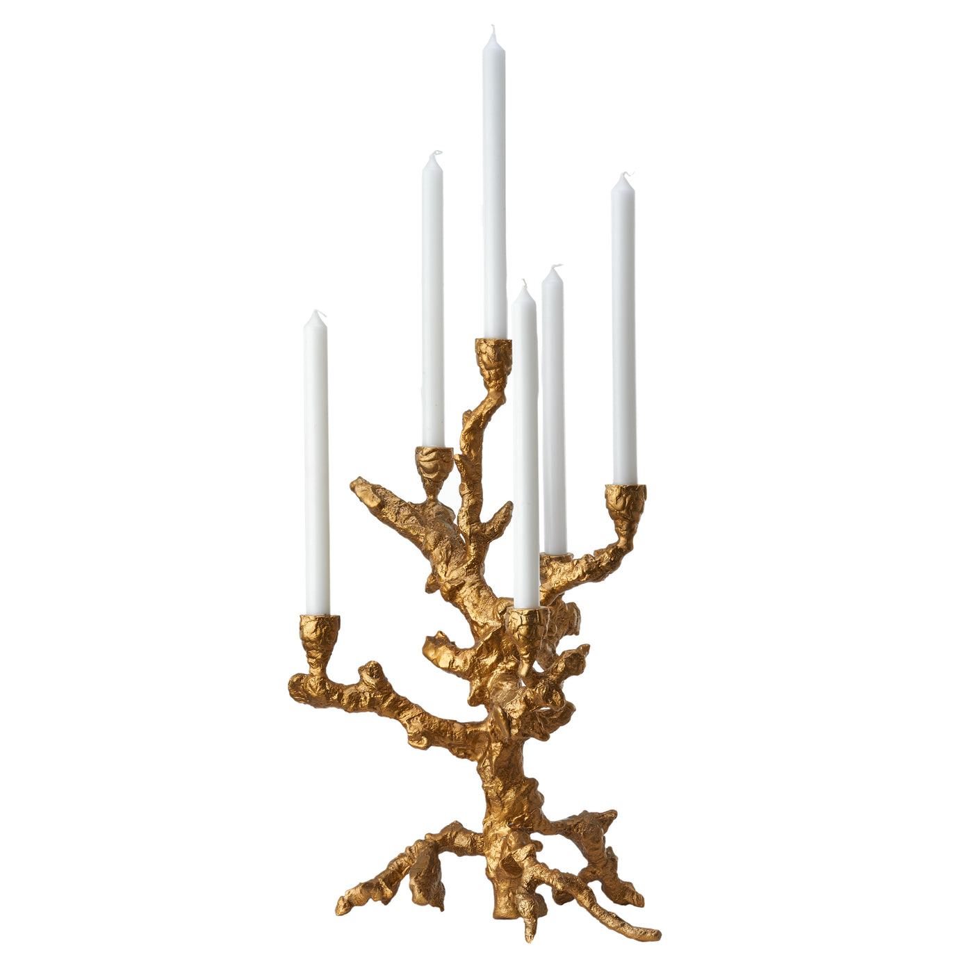 Candle Holder Apple Tree Gold